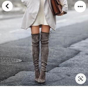 Stuart Weitzman highland grey suede over the knee boots  size 7 1/2